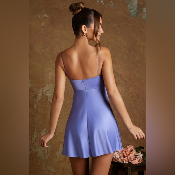 OhPolly Empire Waistline Mini Dress in Periwinkle - Picture 3 of 4